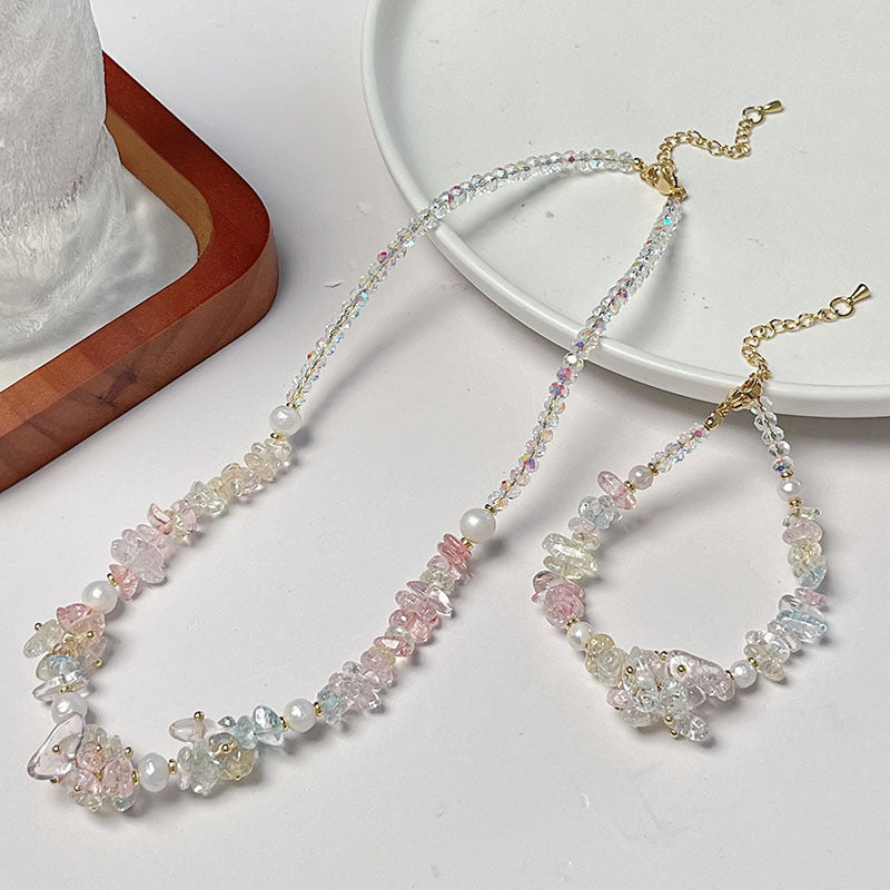 Delicate Light Pastel Color Explosion Stone Bracelet