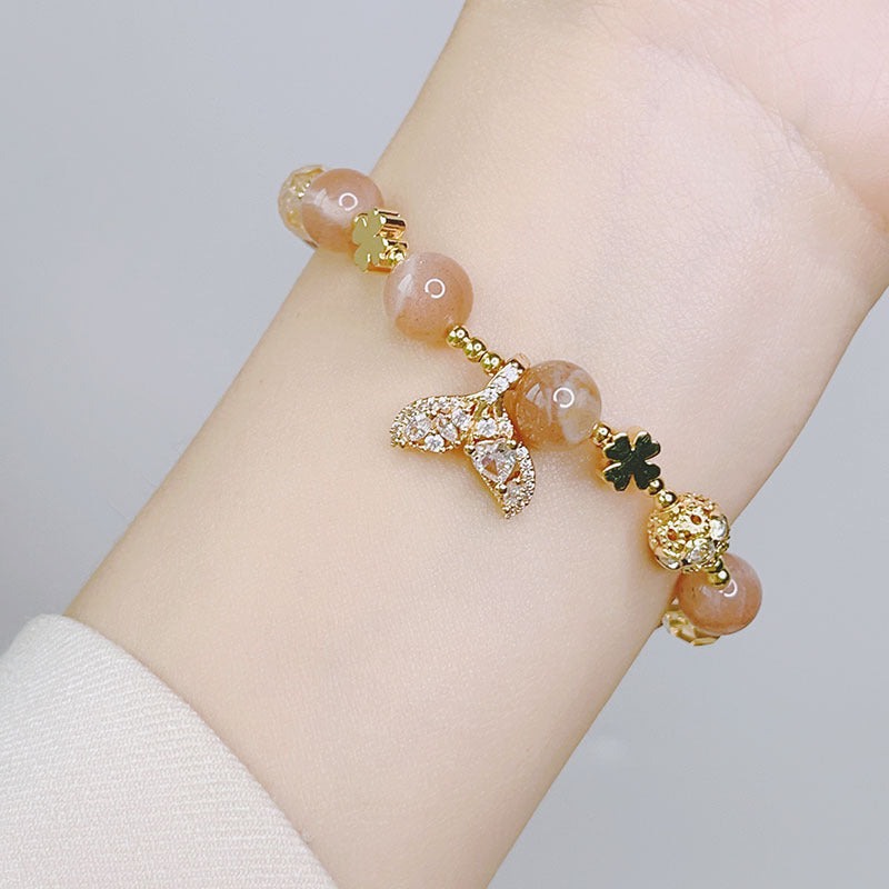 Exquisite Fish Tail Bracelet with Zircon Metal Balls