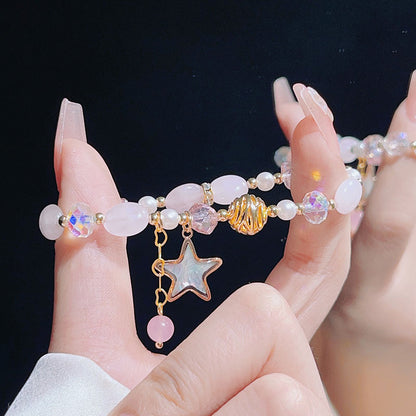 Cute Natural Stone Beaded Bracelet for Women