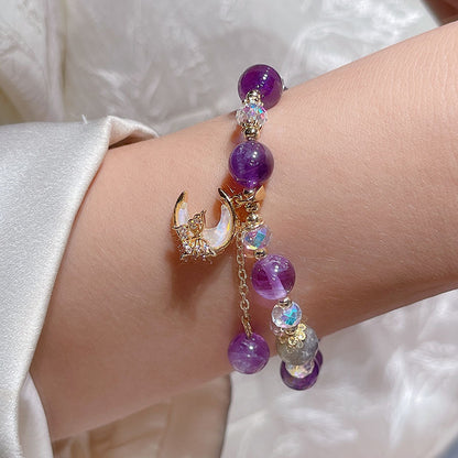 Butterfly Charm Beaded Crystal Bracelet for Women