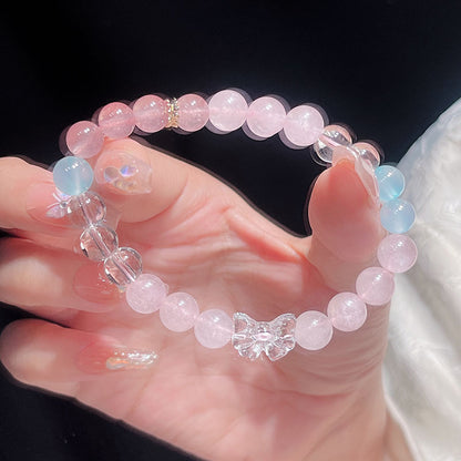 Red Strawberry Crystal Sunstone DIY Bracelet