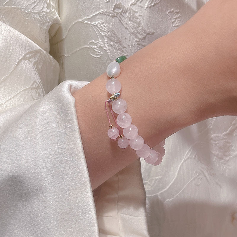 Fox Mask Pink Crystal Bracelet