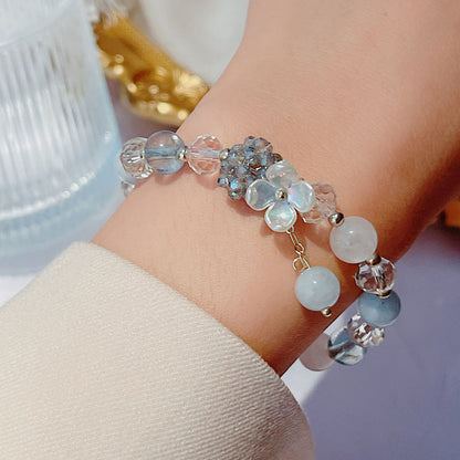 Cute Crystal Cat Eye Friendship Bracelet for Students