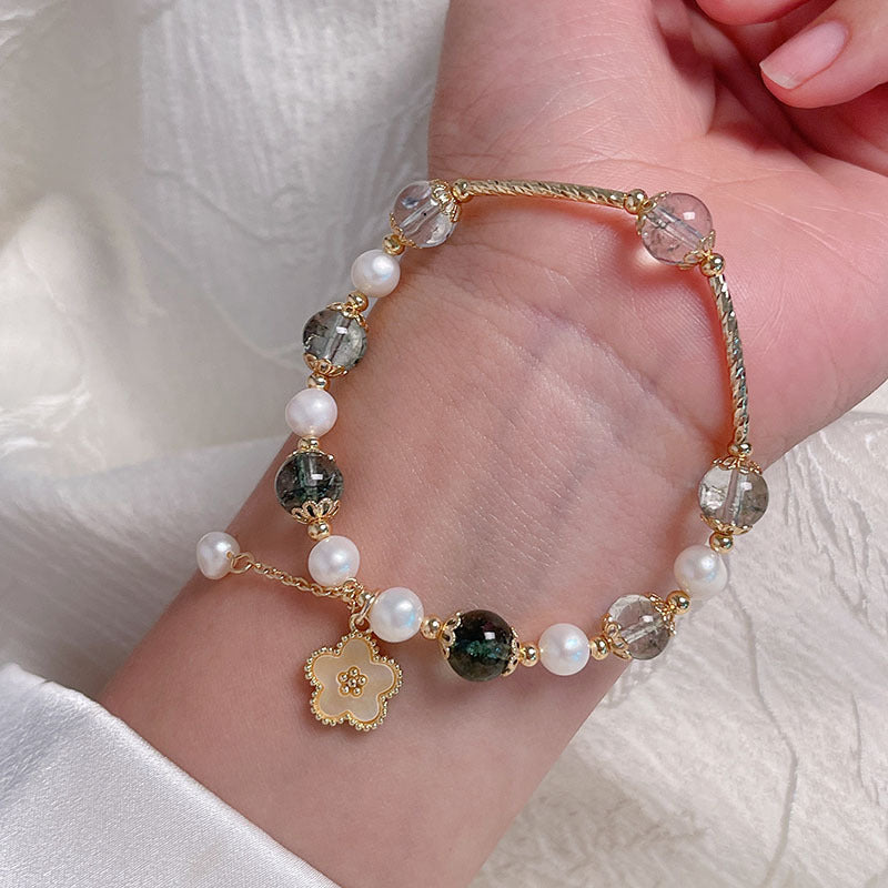 Colorful Beaded Bracelet with Sweet Delicate Charm