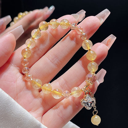 Natural Crystal Fox Lucky Grass Bracelet