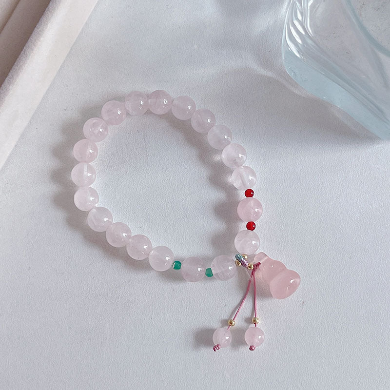 Fox Mask Pink Crystal Bracelet