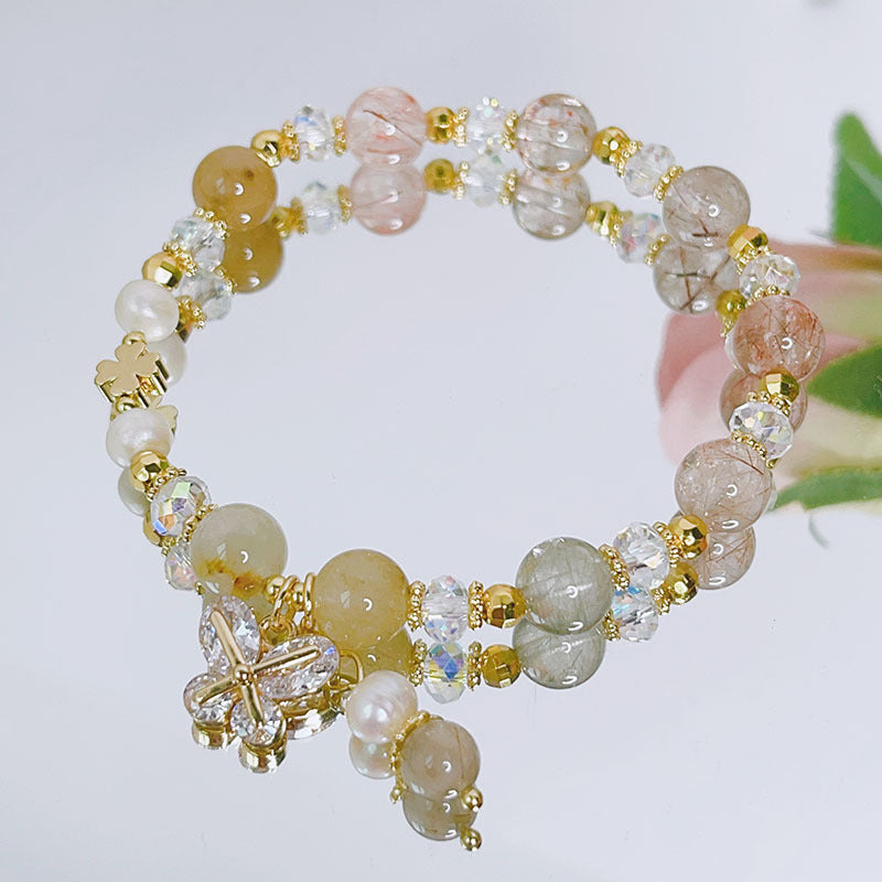 Luckystone Natural Crystal Pixiu Bracelet