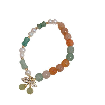 Colorful Beaded Bracelet with Sweet Delicate Charm