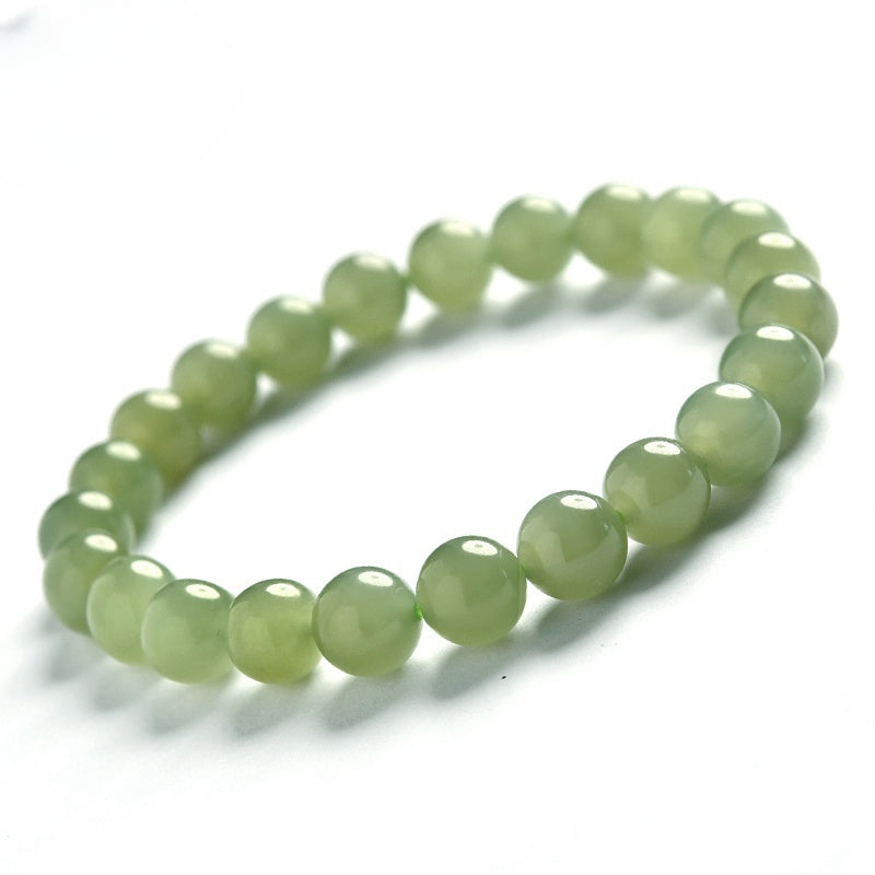 Natural Hotan Jade Ice Clear Water Green Jade Bracelet