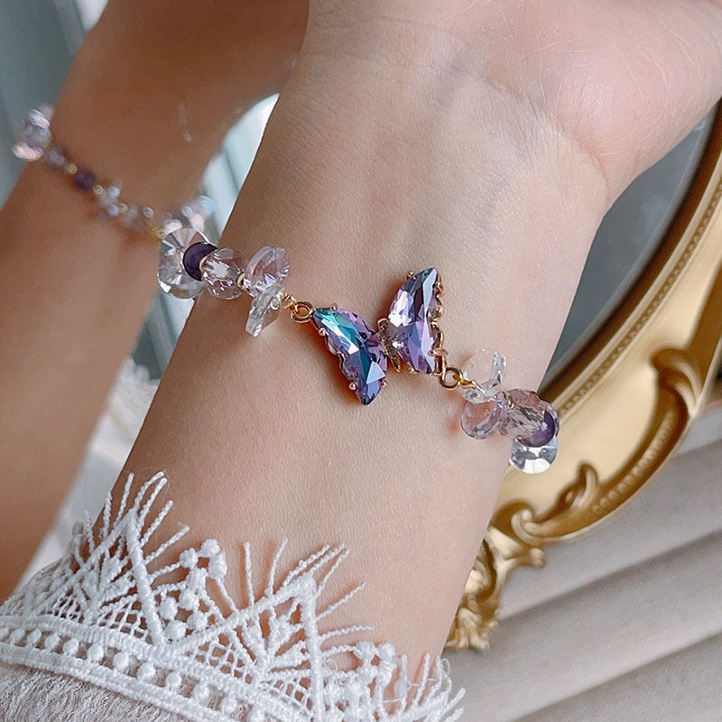 Butterfly Bracelet with Adjustable Tail Chain