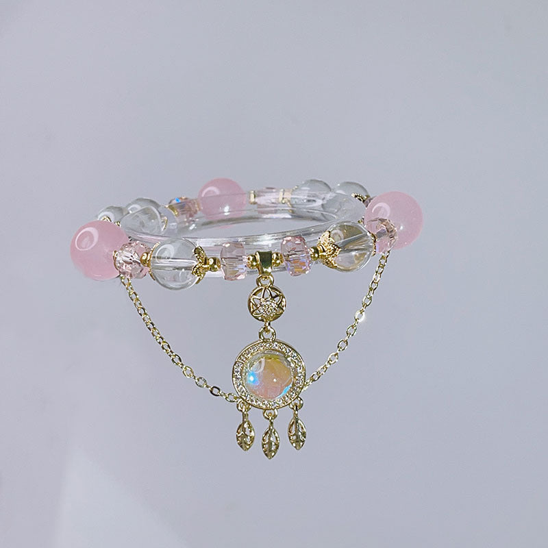 Dreamy Forest Glass Bead Dreamcatcher Bracelet