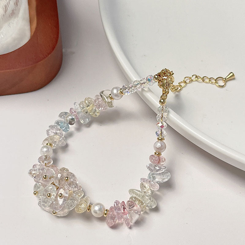 Delicate Light Pastel Color Explosion Stone Bracelet