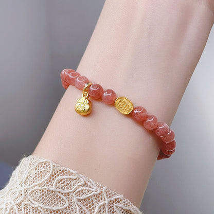 2024 Year of the Dragon Natural Stone Bracelet Cute Dragon Beaded Bracelet Lucky Charm