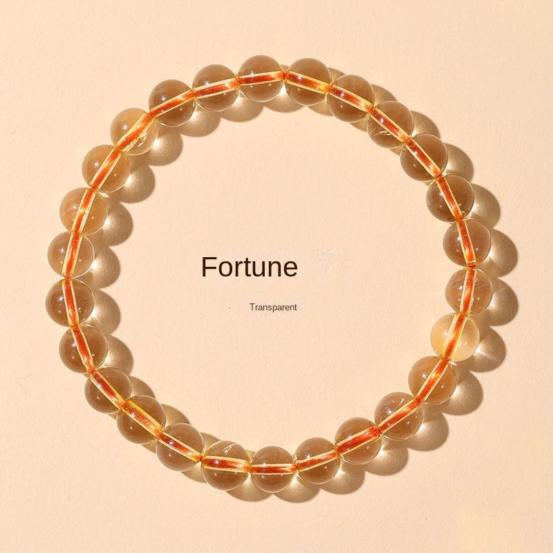 Natural citrine wealth transfer bracelet