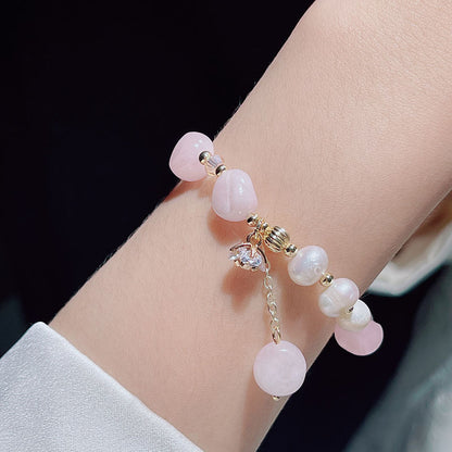 Natural Irregular Crystal Flower Bracelet Freshwater Pearl Tassel Bracelet