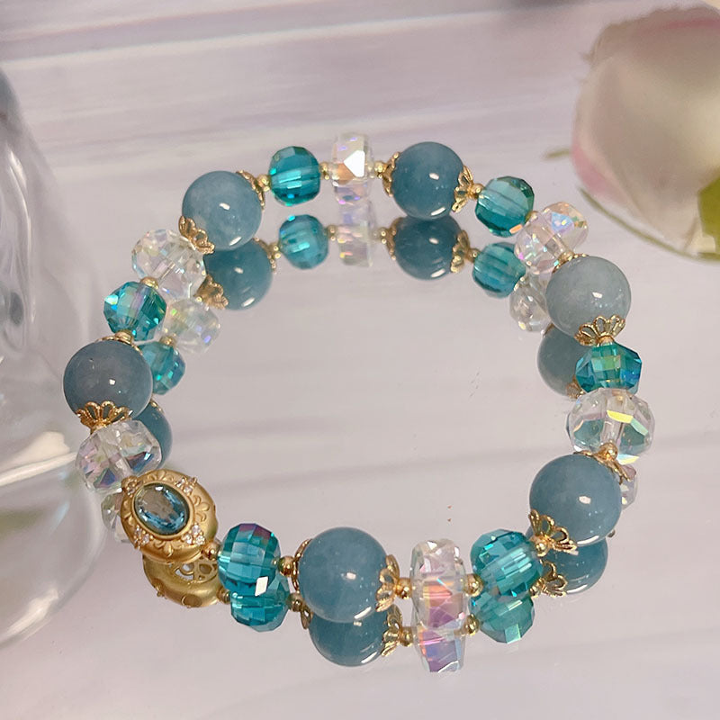 Colorful Beaded Bracelet with Sweet Delicate Charm