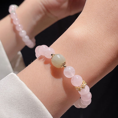 Natural Pink Crystal Bracelet