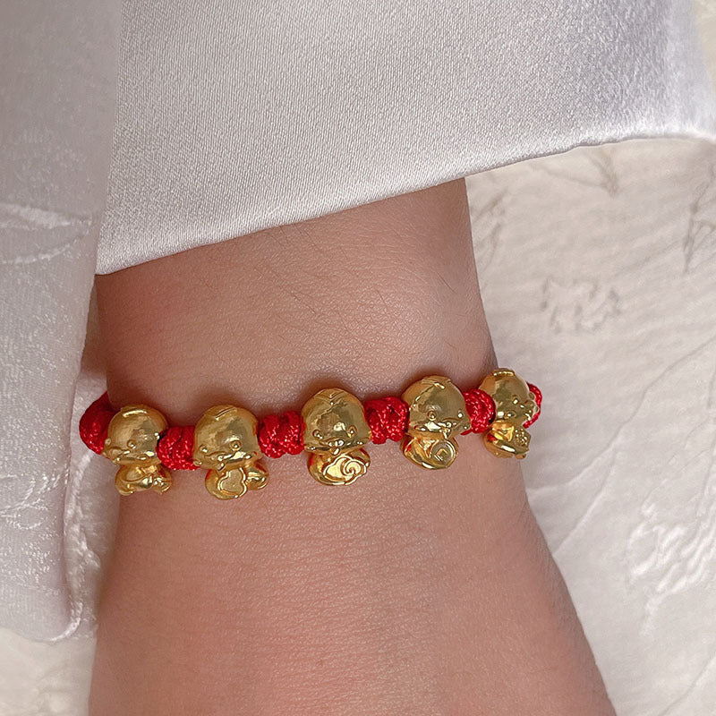 Cute Snake Red Rope Bracelet for 2025 Year of the Snake