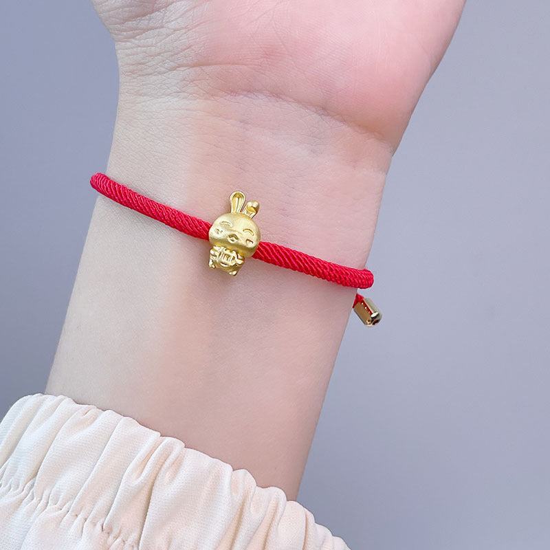 New Year Lucky Bag Red String Bracelet Year of the Gift Parent-child Couple Hand-woven Red Hand Rope Blessing Bracelet