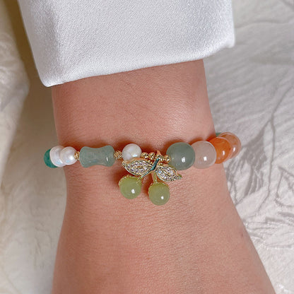 Colorful Beaded Bracelet with Sweet Delicate Charm