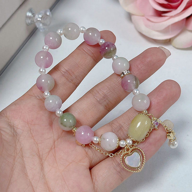 Sweet Gradient Color Beaded Bracelet for Women