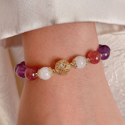 Purple Crystal Bracelet for Women - Elegant Design