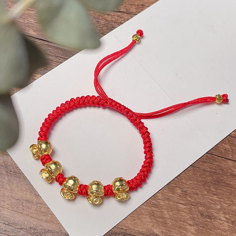 Cute Snake Red Rope Bracelet for 2025 Year of the Snake