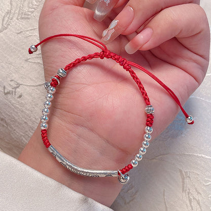 Handmade Red Rope Lucky Charm Bracelet