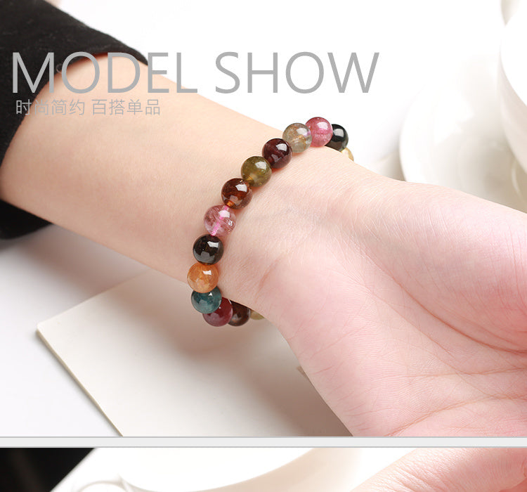 Natural Rainbow Tourmaline Bracelet